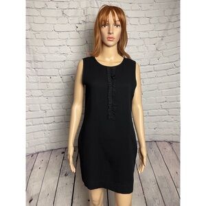 New L'Agence Cotton Wool Black Sleeveless Dress Size M